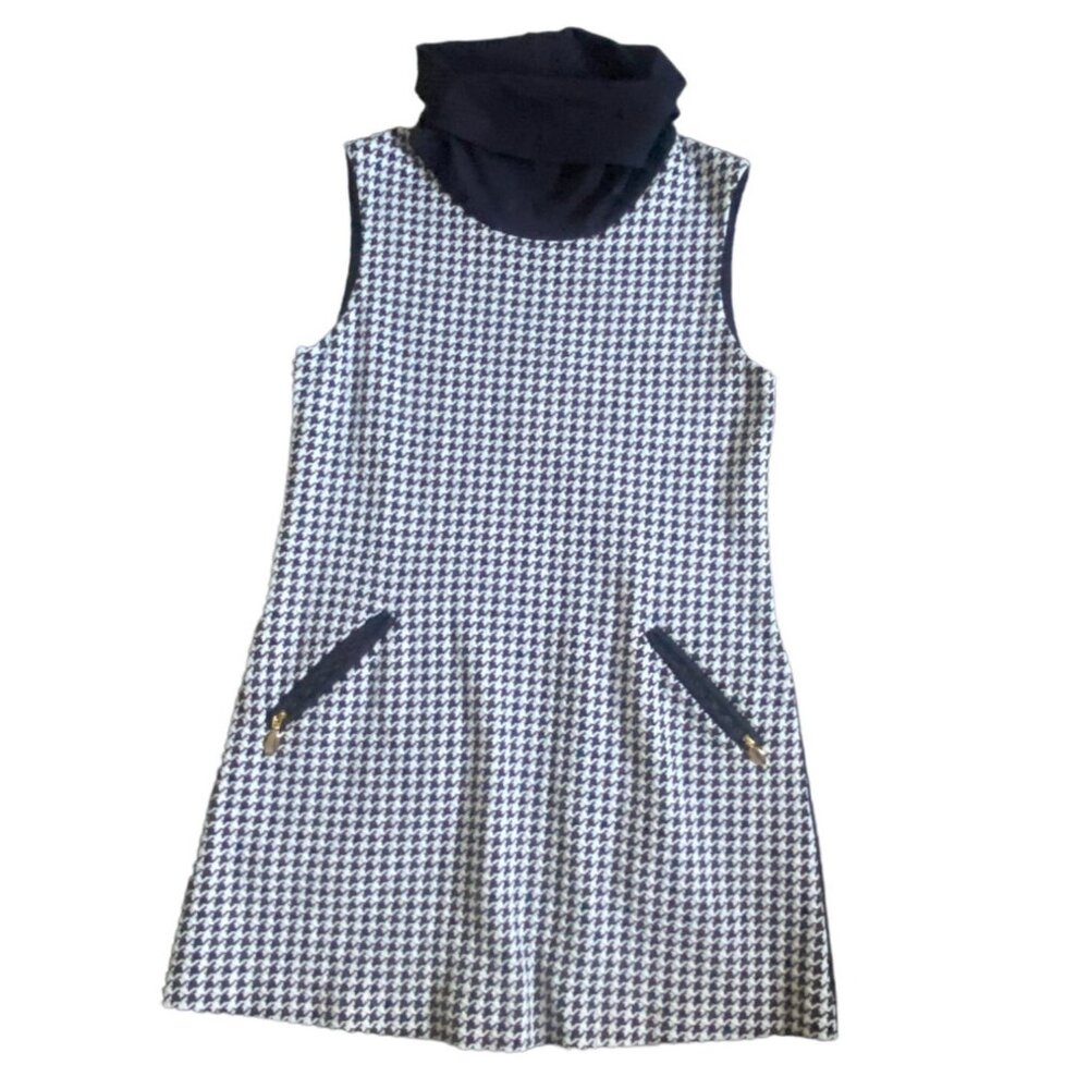 GUC Dismero Italian Houndstooth Sleeveless High Neck Dress-Medium